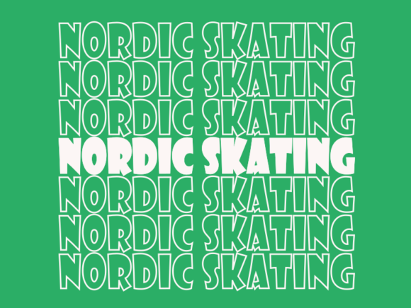 Nordic Skating Graphics for Print Templates