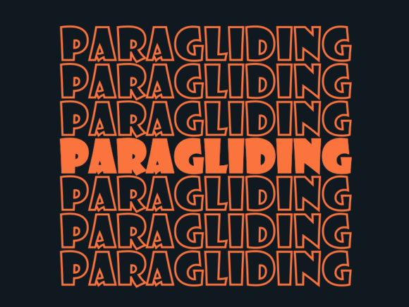 Paragliding Svg Cut File for Print Templates and Graphics
