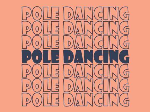 Pole Dancing Graphics for Print Templates