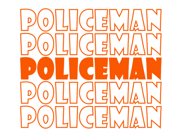 Policeman Svg Cut File Graphics for Print Templates