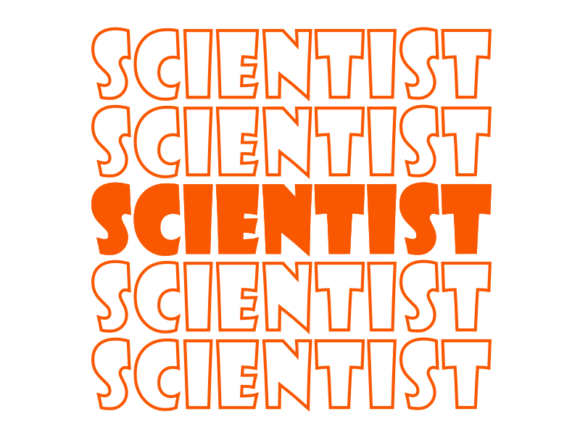 Scientist SVG Cut File: Graphics for Print Templates