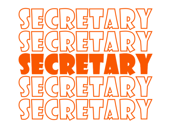 Secretary SVG Cut File: Graphics for Print Templates