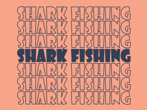 Shark Fishing SVG Cut File: Graphics for Print Templates
