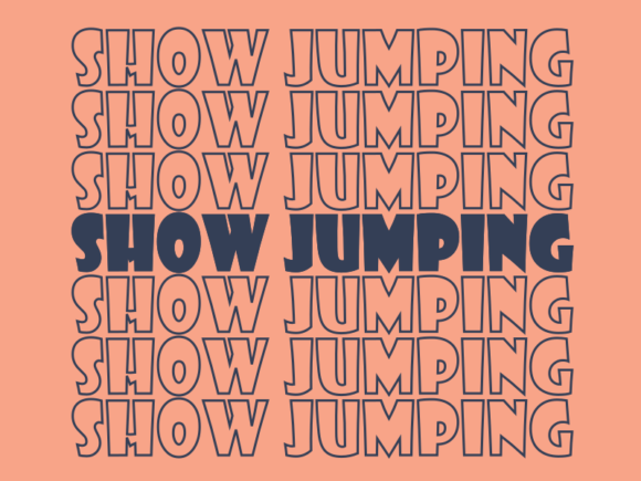 Show Jumping SVG Cut File: Graphics for Print Templates