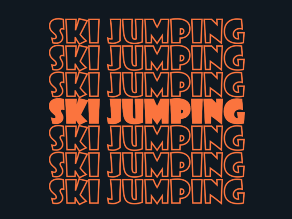 Ski Jumping SVG Cut File: Graphics for Print Templates