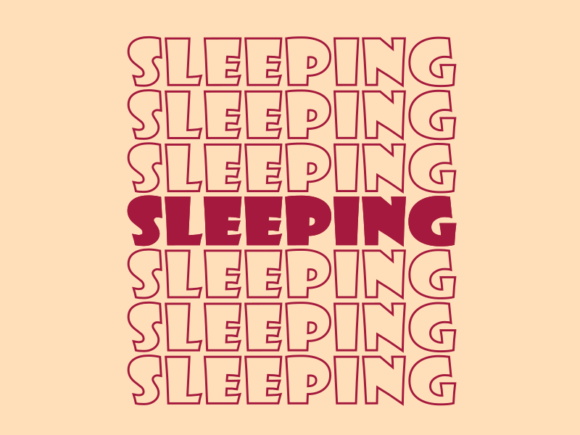 Sleeping SVG Cut File: Graphics for Print Templates