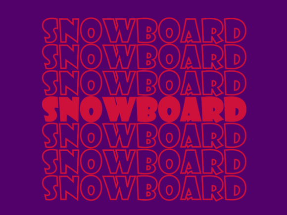 Snowboard SVG Cut File: Graphics for Print Templates