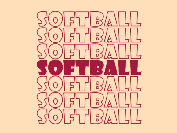 Softball SVG Cut File: Graphics for Print Templates