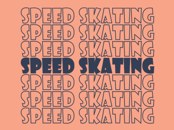 Speed Skating SVG Cut File: Graphics for Print Templates