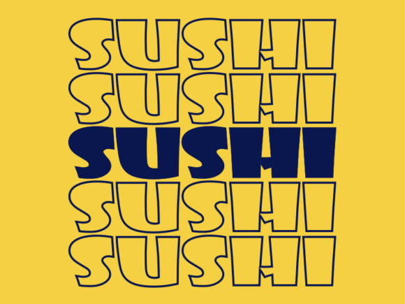 Sushi SVG Cut File: Graphics for Print Templates