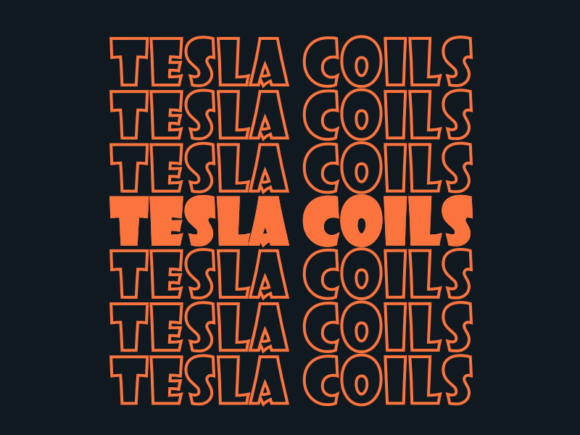 Tesla Coils SVG Cut File: Graphics for Print Templates