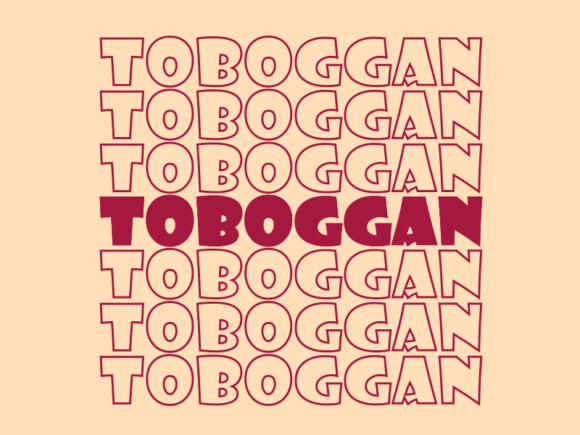 Toboggan SVG Cut File: Graphics & Print Templates